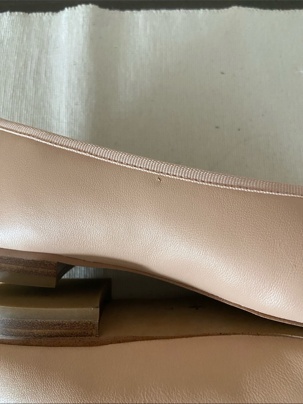Tuckernuck Ballet Pink Leather Nina Flats Nude Size 7 - Picture 8 of 10